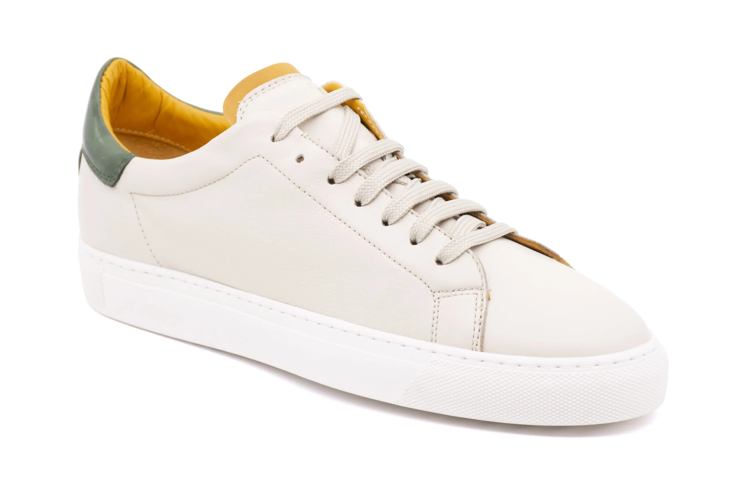 Two-tone leather sneakers