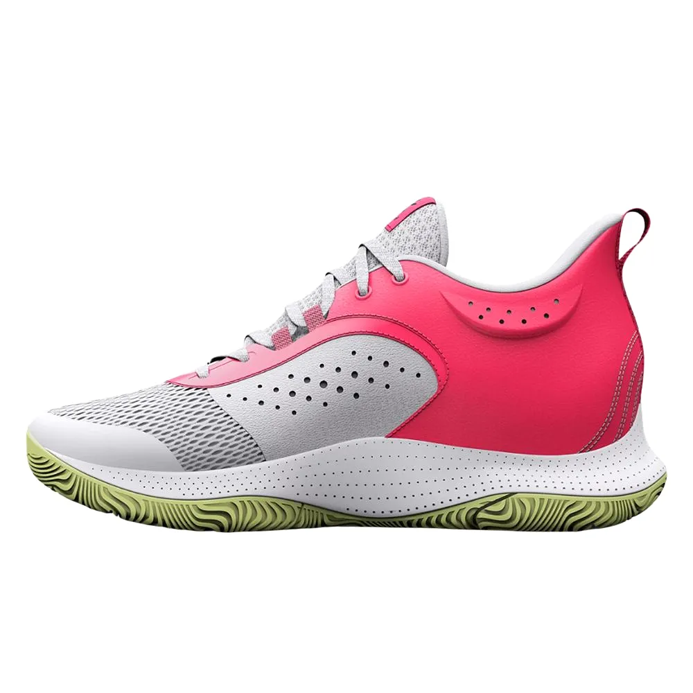 Under Armour Men's UA Curry 3Z6 Basketball Shoe - Gray Mist/Pink Shock/Downpour Gray