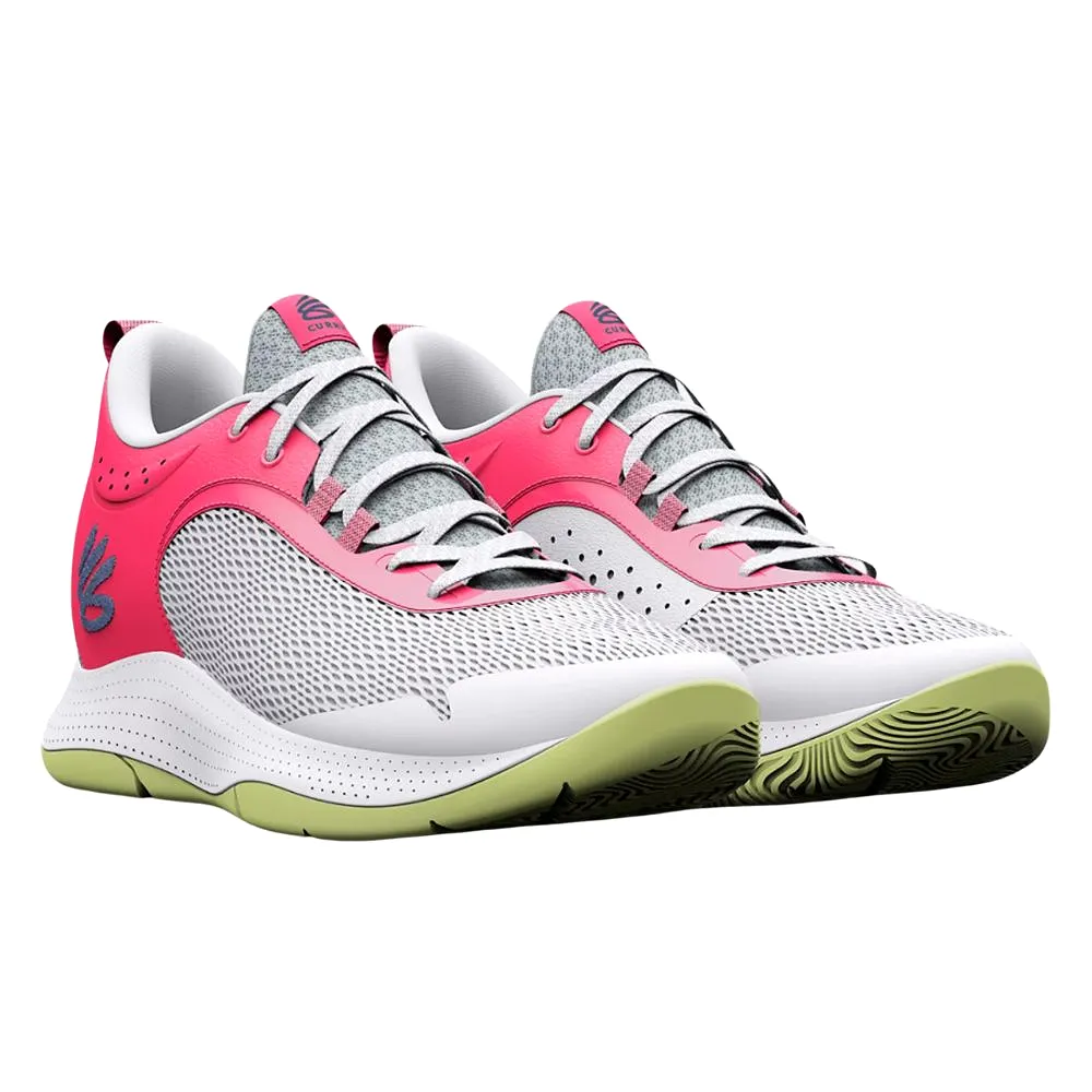 Under Armour Men's UA Curry 3Z6 Basketball Shoe - Gray Mist/Pink Shock/Downpour Gray