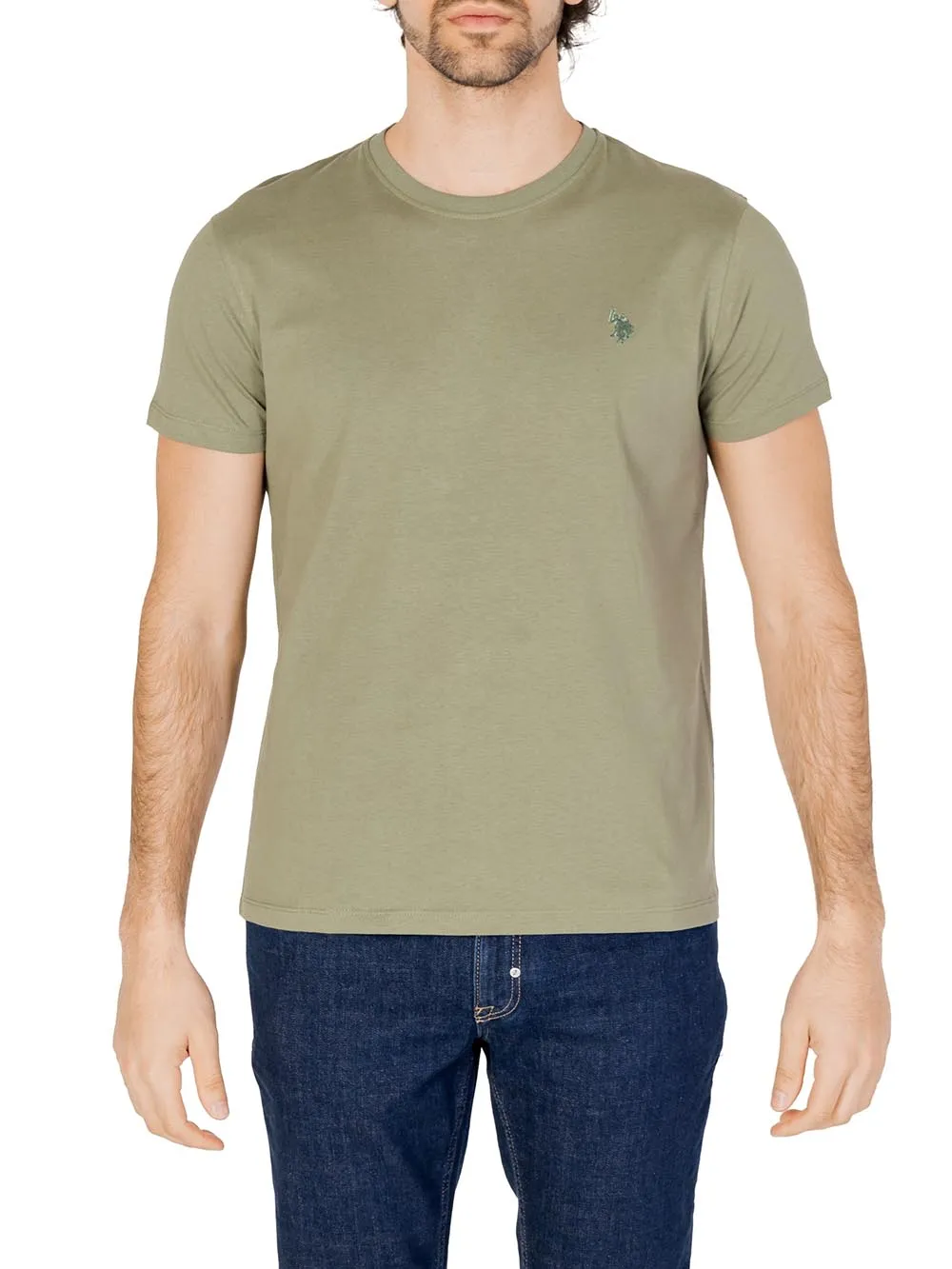 U.S. Polo Assn. T-shirt Uomo Mick 67359 49351 Verde militare