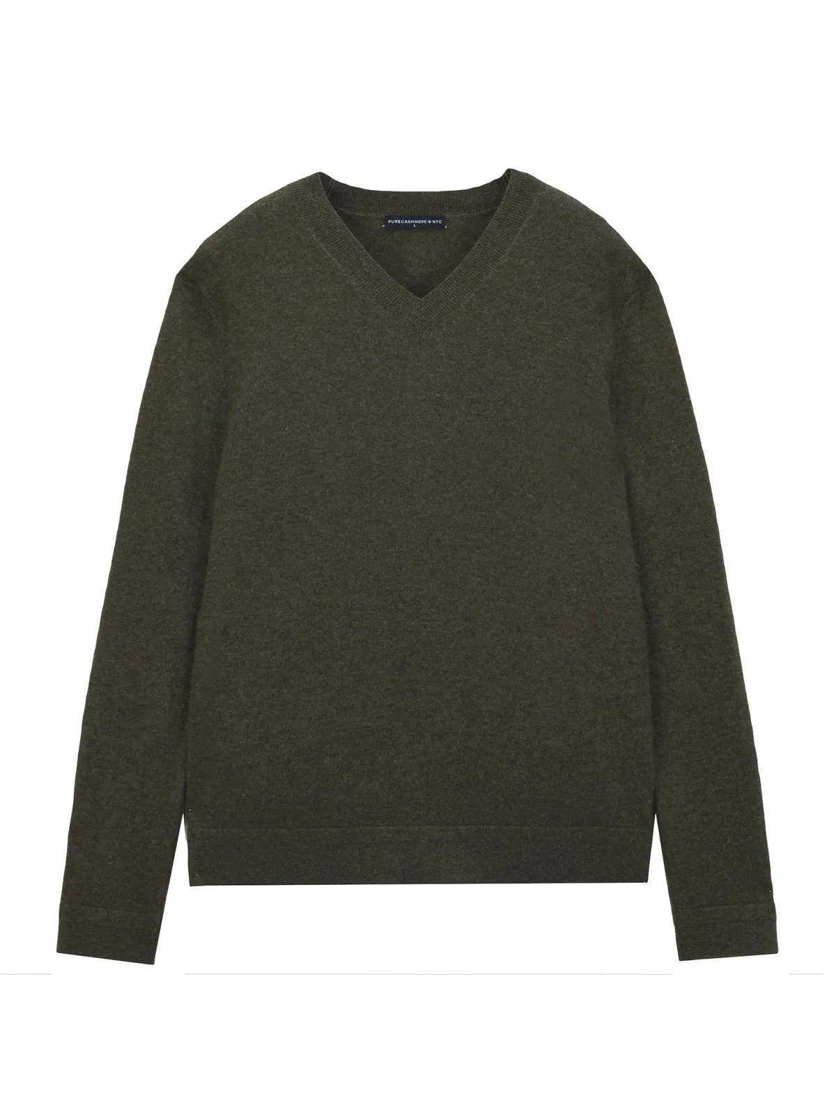 V Neck Sweater - Military