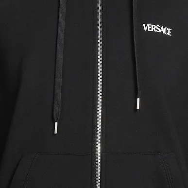 VERSACE  |Unisex Street Style Long Sleeves Plain Cotton Logo Luxury