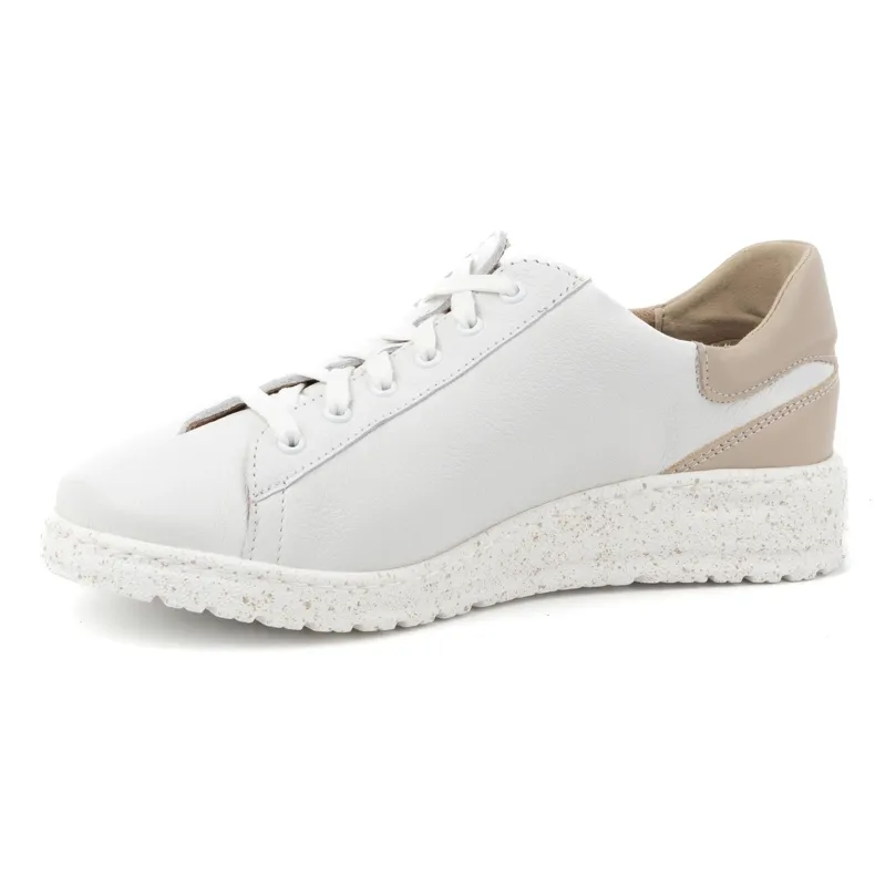 WASAK Women's sneakers leather shoes 0720W white