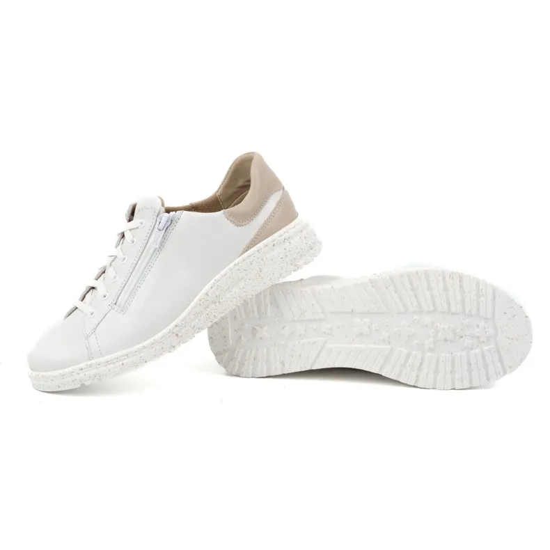 WASAK Women's sneakers leather shoes 0720W white