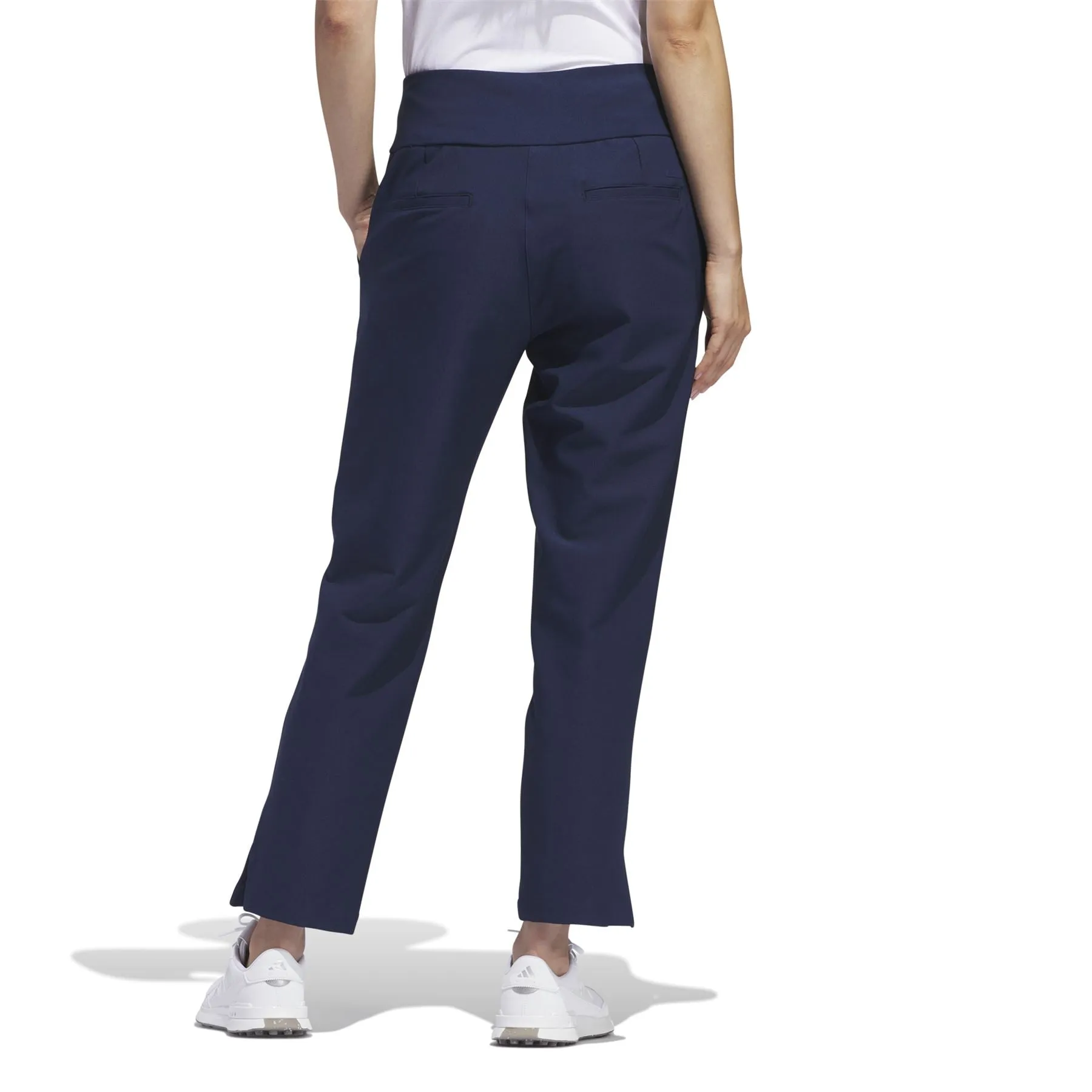 Womens Ultimate365 Regular Fit Solid Ankle Trousers Navy - SS24