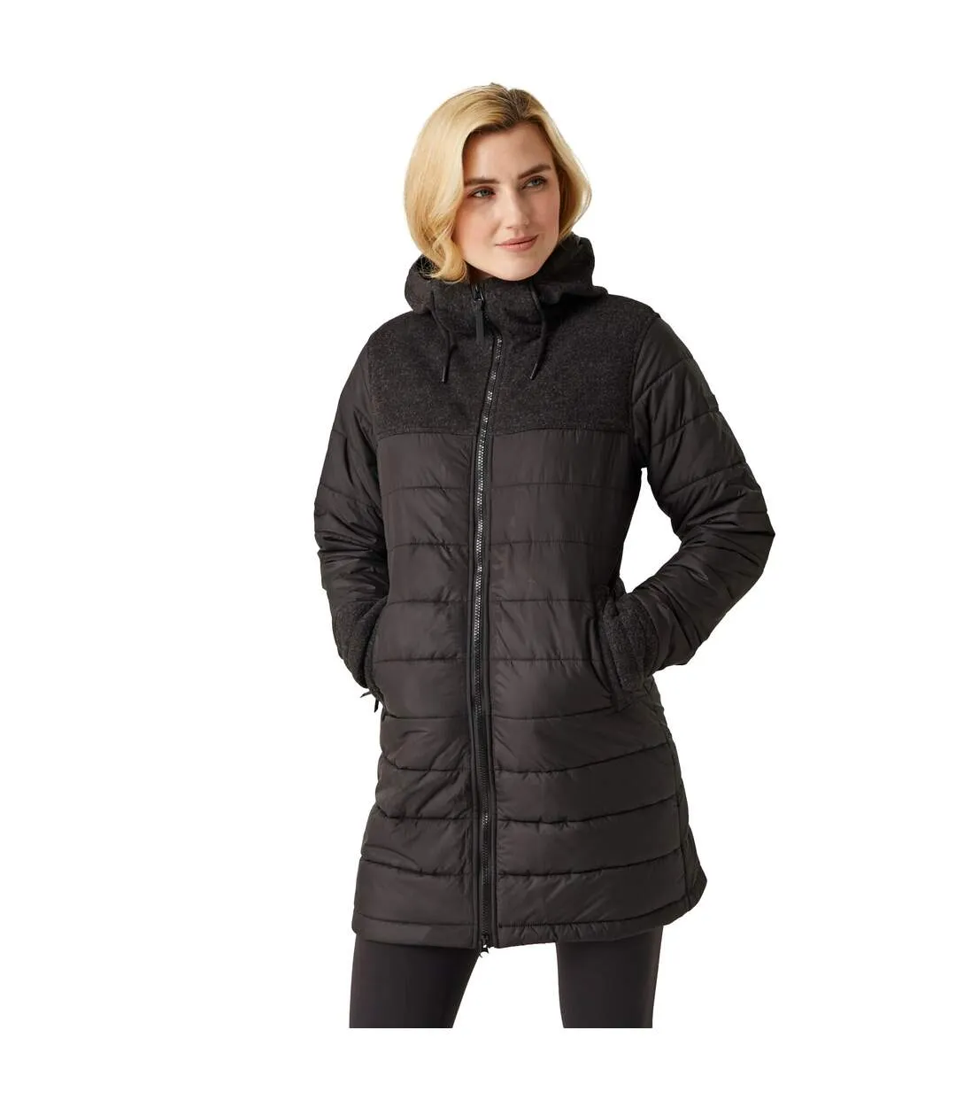 Womens/ladies melanite baffled padded jacket black Regatta