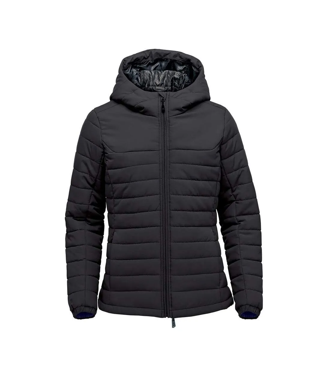 Womens/ladies nautilus quilted hooded jacket black Stormtech