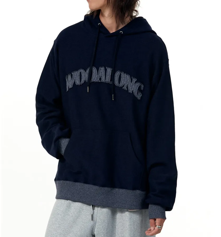 WOOALONG  |Unisex Street Style Long Sleeves Plain Cotton Logo Hoodies