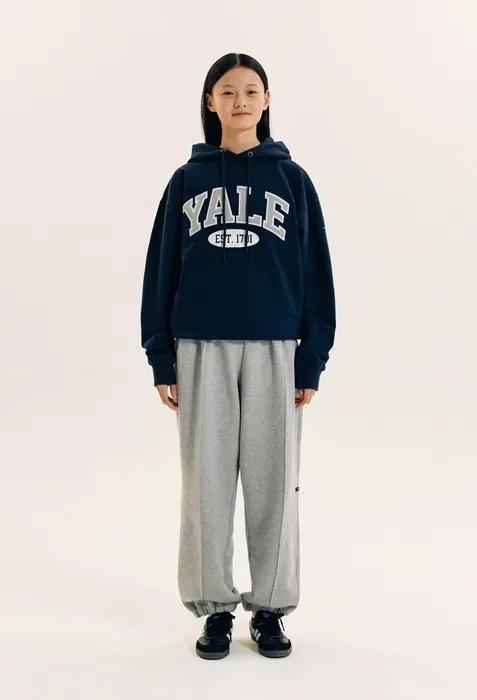 YALE  |Unisex Street Style Long Sleeves Plain Cotton Oversized Logo