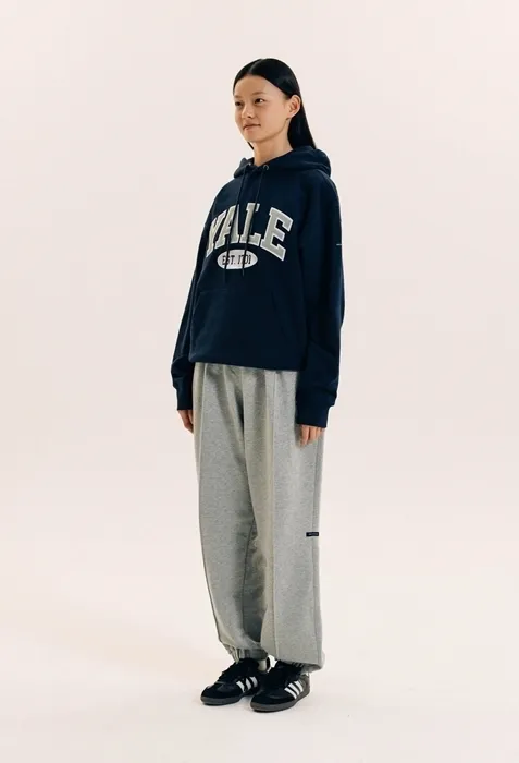 YALE  |Unisex Street Style Long Sleeves Plain Cotton Oversized Logo