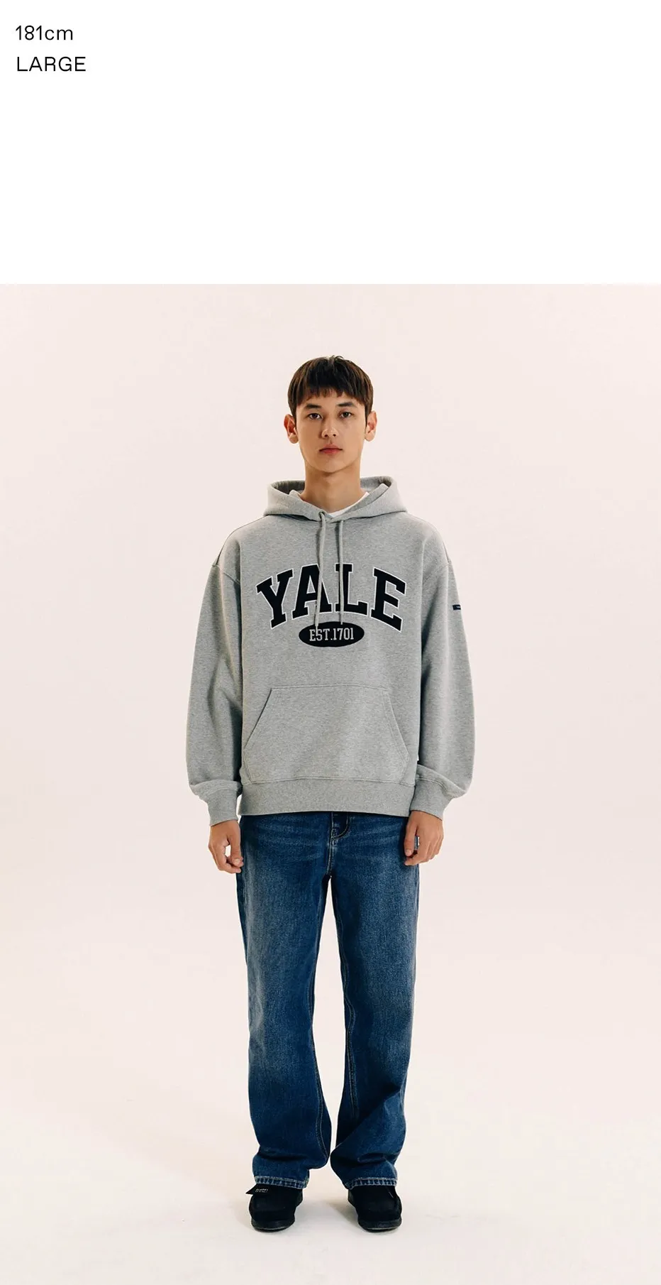 YALE  |Unisex Street Style Long Sleeves Plain Cotton Oversized Logo