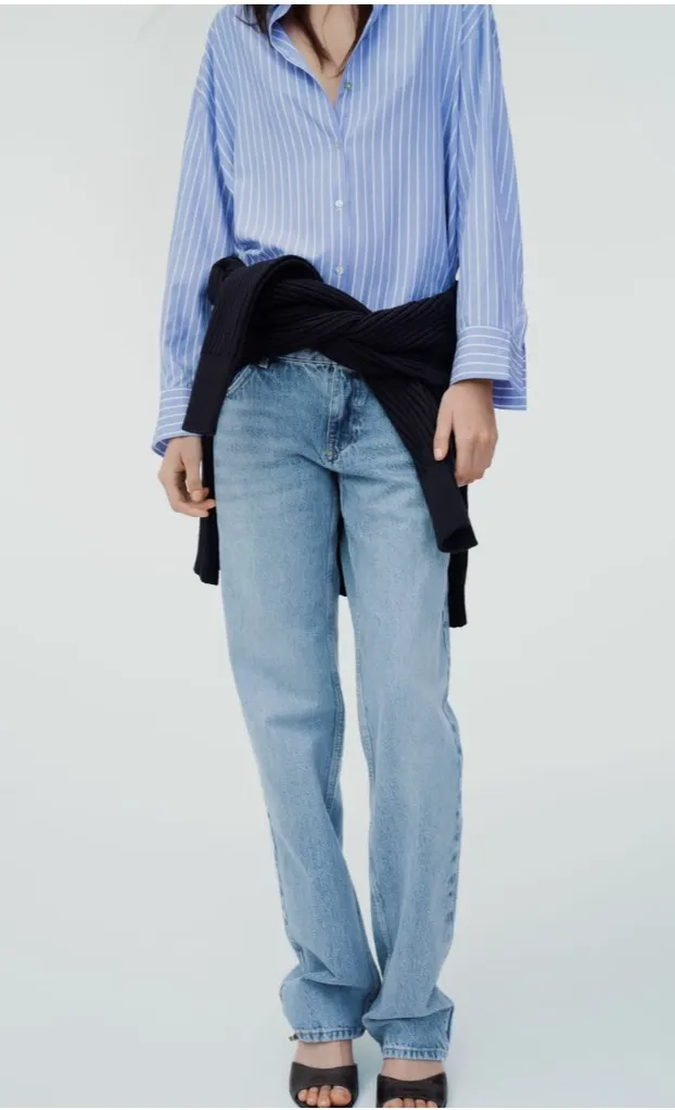 ZARA  |STRAIGHT FLAP PANTS